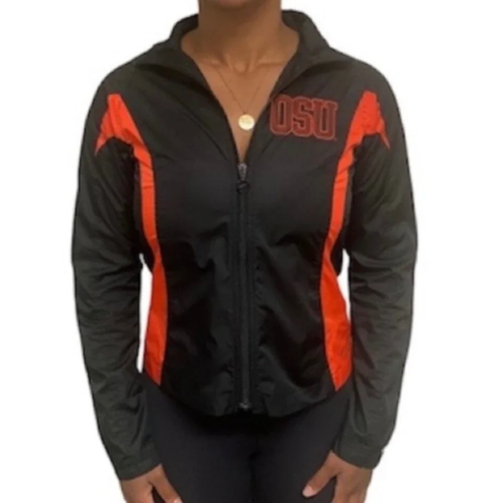 NIKE Oregon State University OSU Windbreaker Lightweight Runner's Zip Jacket L